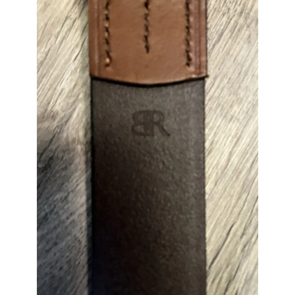 Brown Double Buckle Banana Republic Genuine Cow Leather Belt Size 34